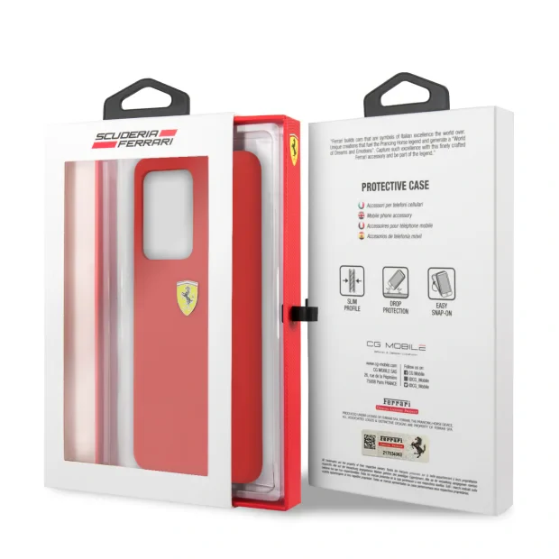 Husa Cover Ferrari SF Silicone pentru Samsung Galaxy S20 Ultra Rosu