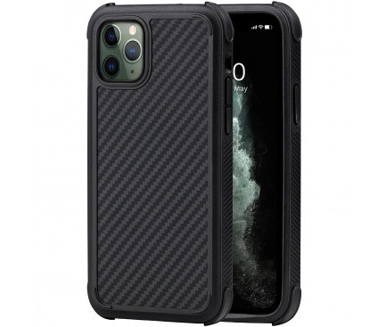 Husa Cover Fibra Pitaka MagCase Pro pentru iPhone 11 Pro Max Negru thumb