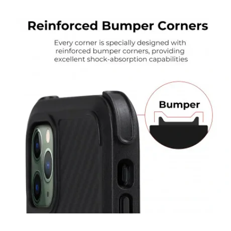 Husa Cover Fibra Pitaka MagCase Pro pentru iPhone 11 Pro Max Negru