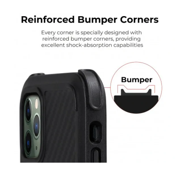 Husa Cover Fibra Pitaka MagCase Pro pentru iPhone 11 Pro Max Negru