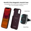 Husa Cover Fibra Pitaka MagEZ Plain Magnet pentru iPhone 11 Pro KI1104  Rosu