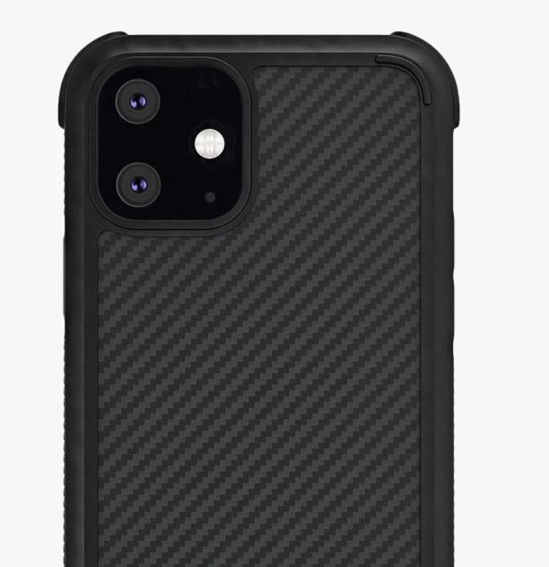 Husa Cover Fibra Pitaka MagEZ Pro Twill Magnet pentru iPhone 11 Negru Gr thumb