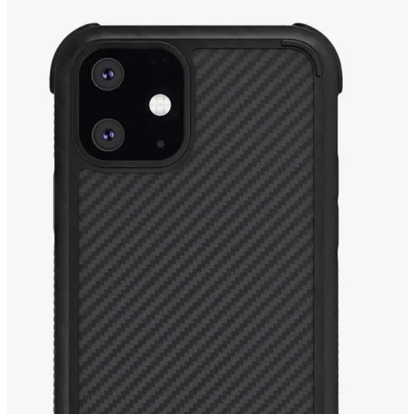 Husa Cover Fibra Pitaka MagEZ Pro Twill Magnet pentru iPhone 11 Negru Gr