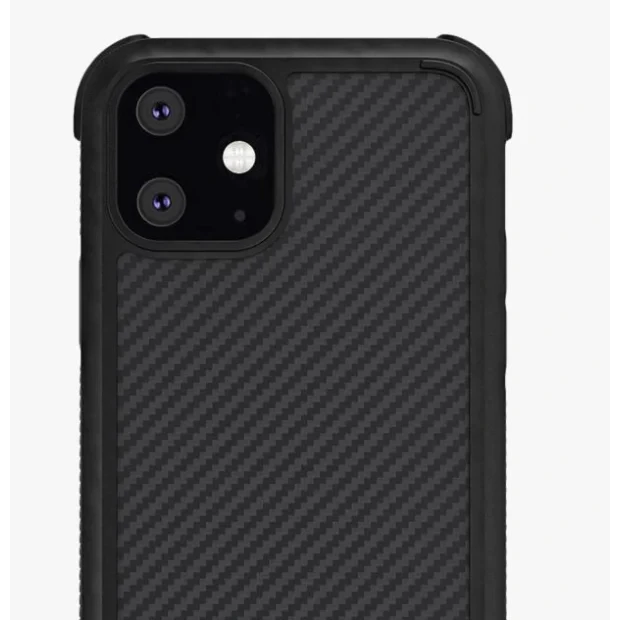 Husa Cover Fibra Pitaka MagEZ Pro Twill Magnet pentru iPhone 11 Negru Gr