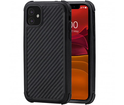 Husa Cover Fibra Pitaka MagEZ Pro Twill Magnet pentru iPhone 11 Negru Gr thumb