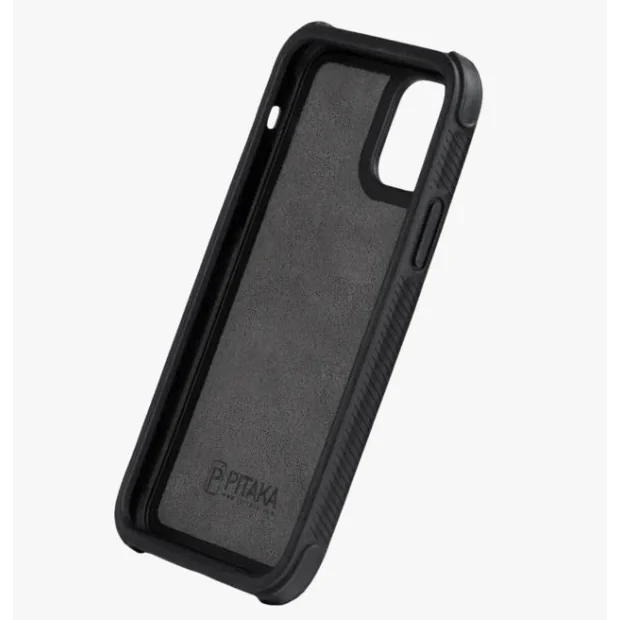 Husa Cover Fibra Pitaka MagEZ Pro Twill Magnet pentru iPhone 11 Negru Gr