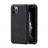 Husa Cover Fibra Pitaka MagEZ Pro Twill Magnet pentru iPhone 11 Pro Negru Gri