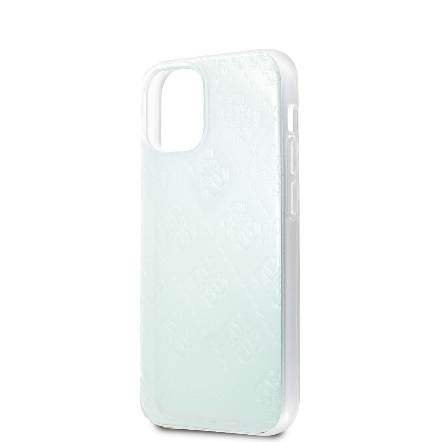 Husa Cover Guess 3D Raised Iridescent pentru iPhone 12 Mini Clear thumb