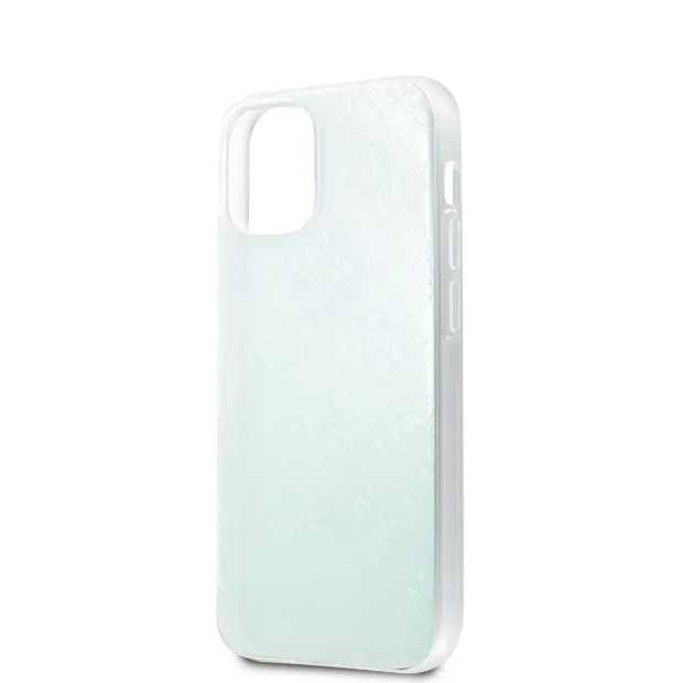 Husa Cover Guess 3D Raised Iridescent pentru iPhone 12 Mini Clear