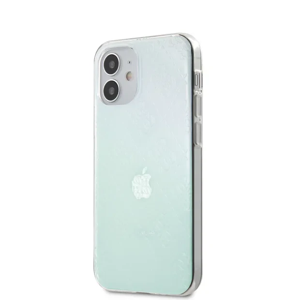 Husa Cover Guess 3D Raised Iridescent pentru iPhone 12 Mini Clear