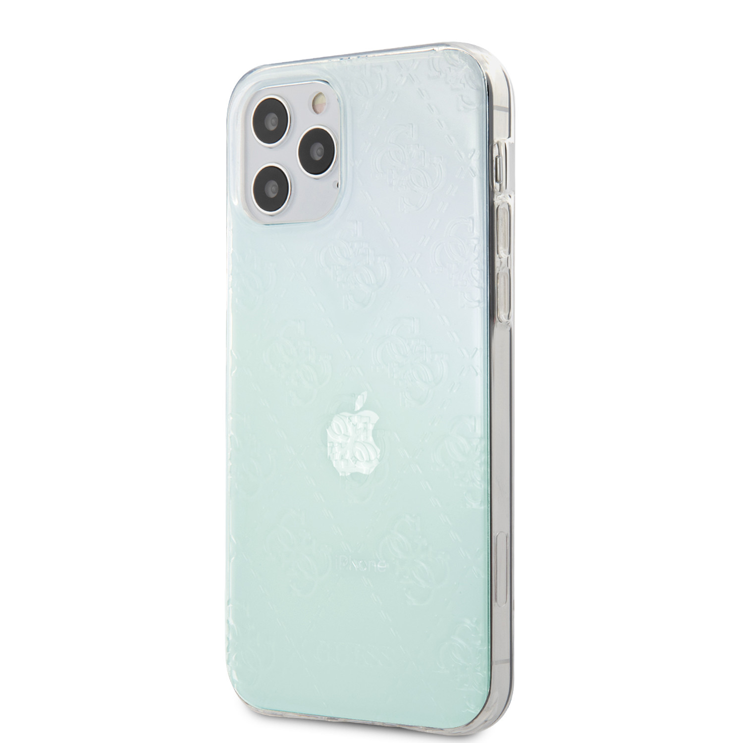 Husa Cover Guess 3D Raised Iridescent pentru iPhone 12 Pro Max Clear thumb