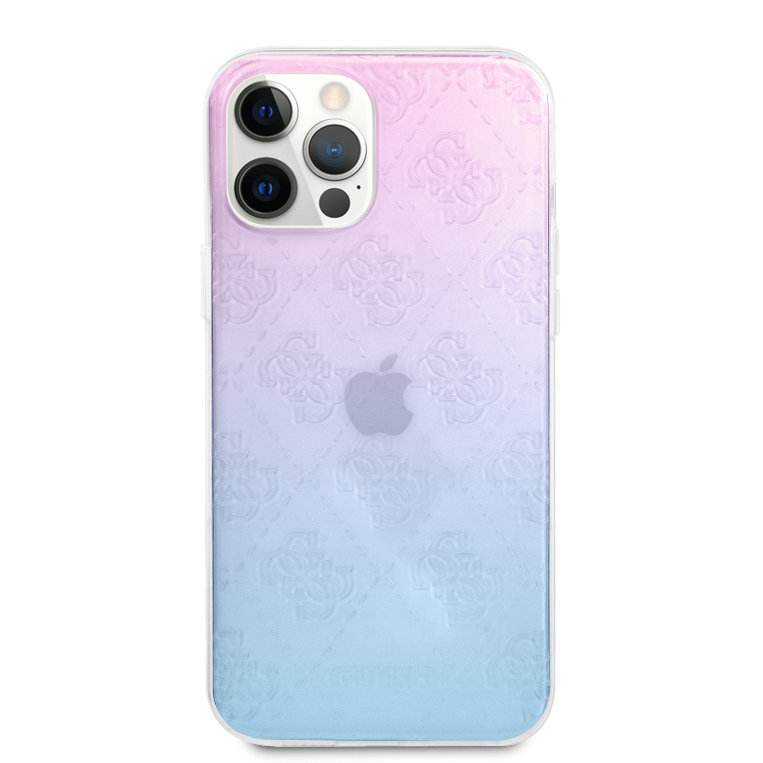 Husa Cover Guess 3D Raised Iridescent pentru iPhone 12/12 Pro  Blue thumb