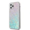 Husa Cover Guess 4G Liquid Glitter Iridescent pentru iPhone 12 Pro Max Clear