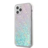 Husa Cover Guess 4G Liquid Glitter Iridescent pentru iPhone 12/12 Pro Clear