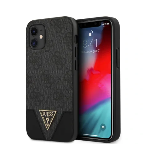 Husa Cover Guess 4G Triangle pentru iPhone 12 Mini Grey