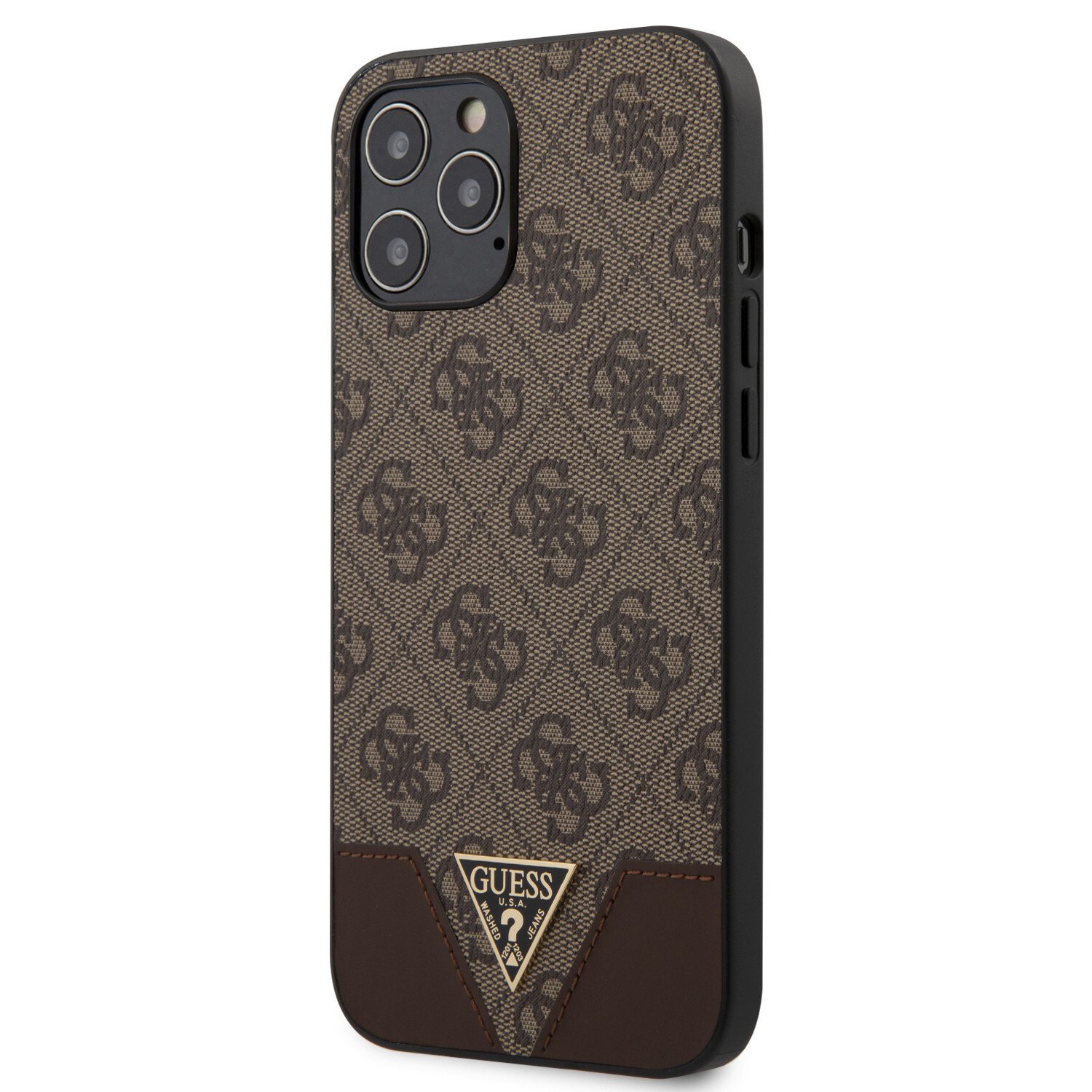 Husa Cover Guess 4G Triangle pentru iPhone 12 Pro Max  Brown thumb