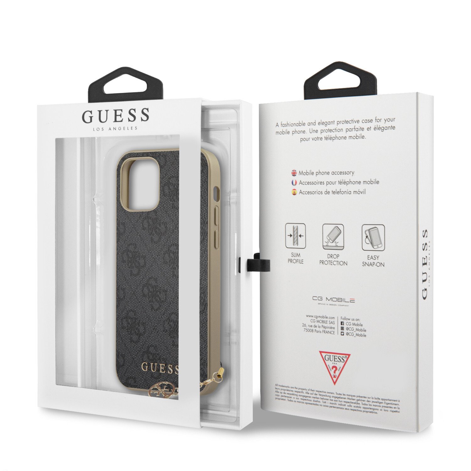 Husa Cover Guess Charms pentru iPhone 12 Mini Grey thumb