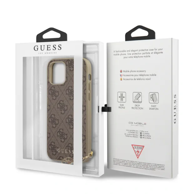 Husa Cover Guess Charms pentru iPhone 12 Pro Max Brown