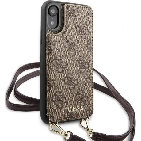 Husa Cover Guess Crossbody Cardslo pentru iPhone XR Brown