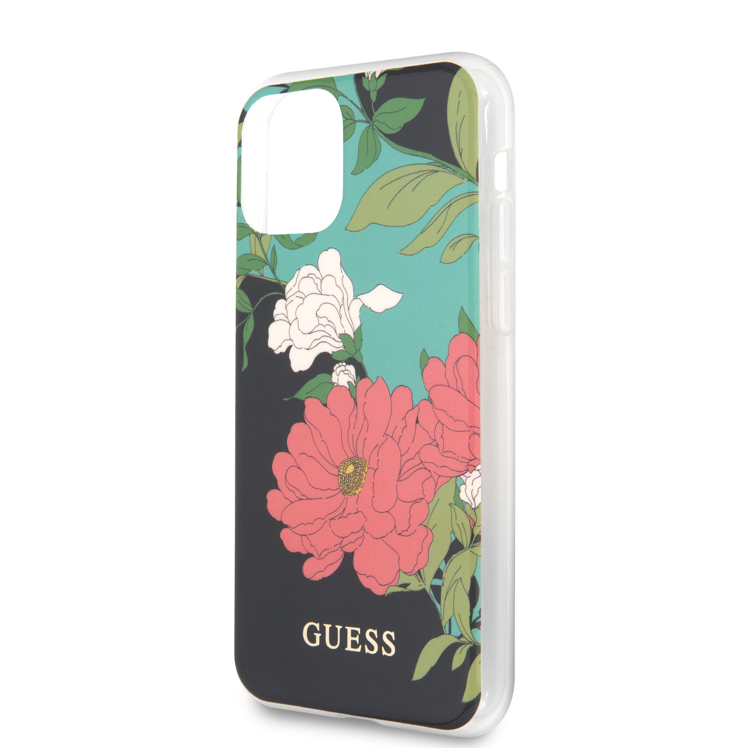 Husa Cover Guess Flower pentru iPhone 11 Pro Max Negru thumb