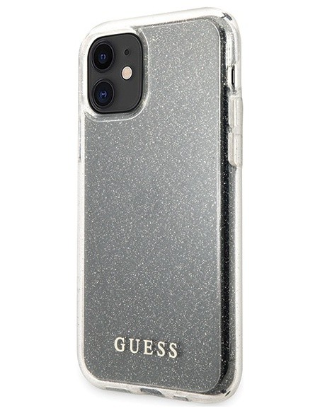 Husa Cover Guess Glitter pentru iPhone 11 Argintiu thumb