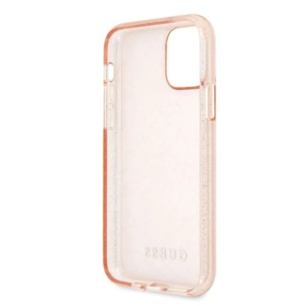 Husa Cover Guess Glitter Circle pentru iPhone 11 Pro Pink