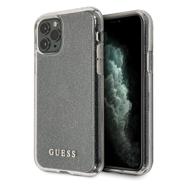 Husa Cover Guess Glitter Circle pentru iPhone 11 Pro Silver thumb