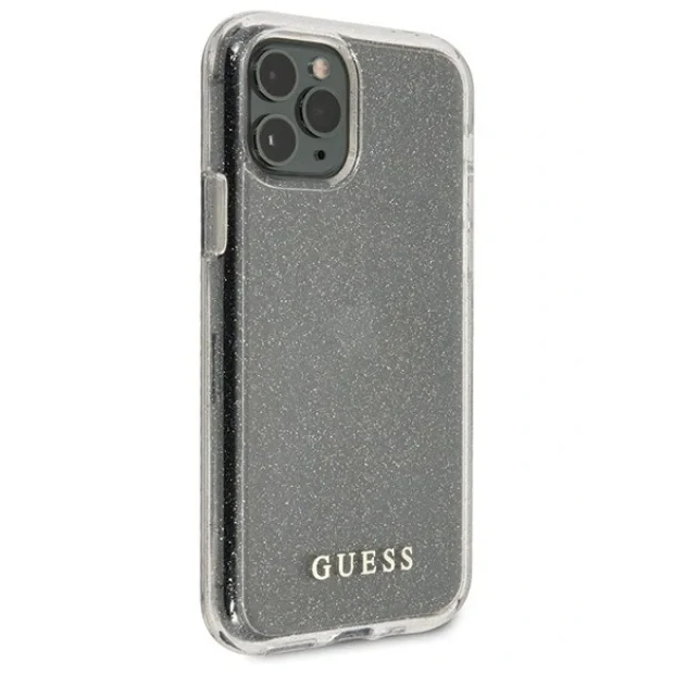 Husa Cover Guess Glitter pentru iPhone 11 Pro Max Argintiu