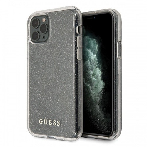 Husa Cover Guess Glitter pentru iPhone 11 Pro Max Argintiu thumb