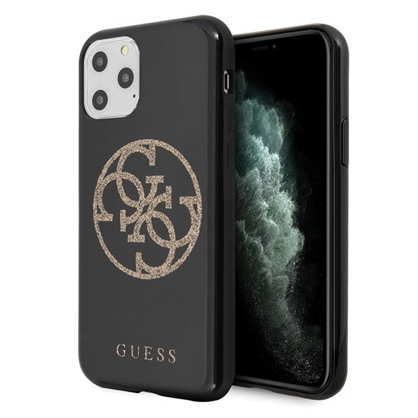 Husa Cover Guess Glitter Circle pentru iPhone 11 Pro Negru thumb