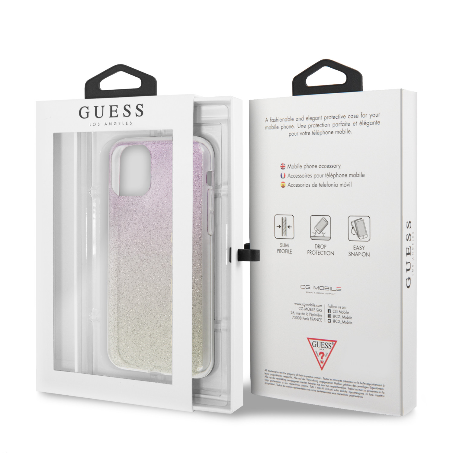 Husa Cover Guess Glitter Gradient pentru iPhone 11 Pro Max Roz thumb