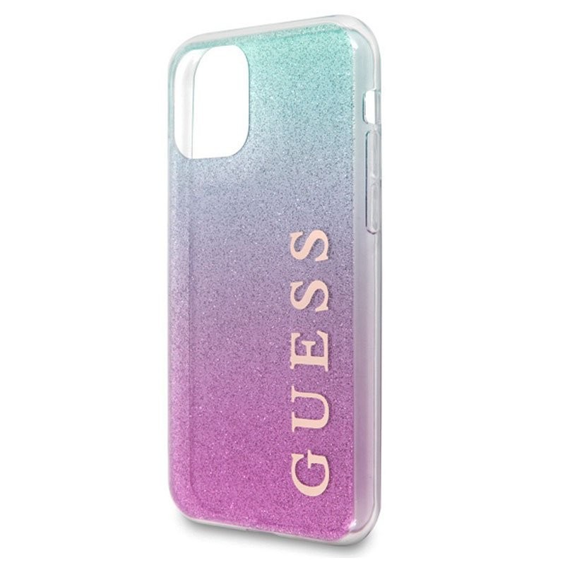 Husa Cover Guess Glitter Gradient pentru iPhone 11 Pro Max Roz Albastru thumb