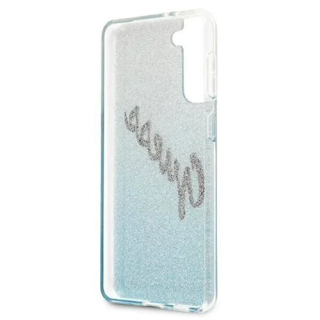 Husa Cover Guess Glitter Gradient pentru Samsung Galaxy S21 Light Blue