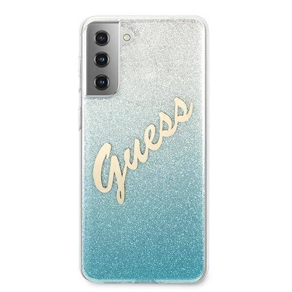 Husa Cover Guess Glitter Gradient pentru Samsung Galaxy S21 Light Blue thumb