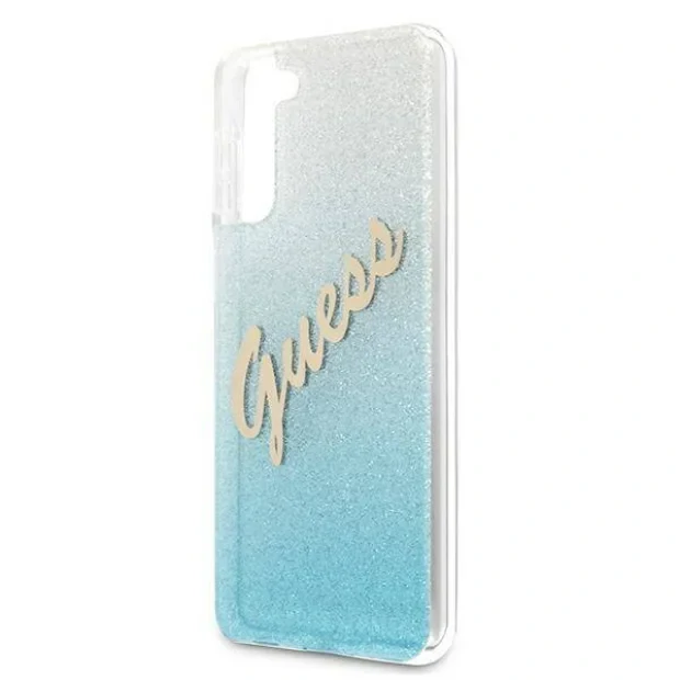 Husa Cover Guess Glitter Gradient pentru Samsung Galaxy S21 Light Blue