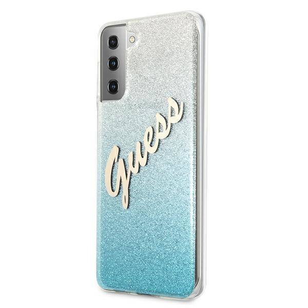 Husa Cover Guess Glitter Gradient pentru Samsung Galaxy S21 Light Blue thumb