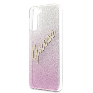 Husa Cover Guess Glitter Gradient pentru Samsung Galaxy S21 Pink