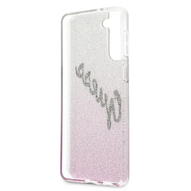 Husa Cover Guess Glitter Gradient pentru Samsung Galaxy S21 Pink