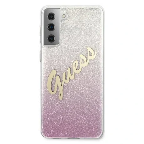 Husa Cover Guess Glitter Gradient pentru Samsung Galaxy S21 Plus Pink