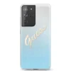 Husa Cover Guess Glitter Gradient pentru Samsung Galaxy S21 Ultra Light Blue