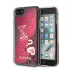 Husa Cover Guess Glitter Hearts pentru iPhone 7/8/SE 2 Rapsberry