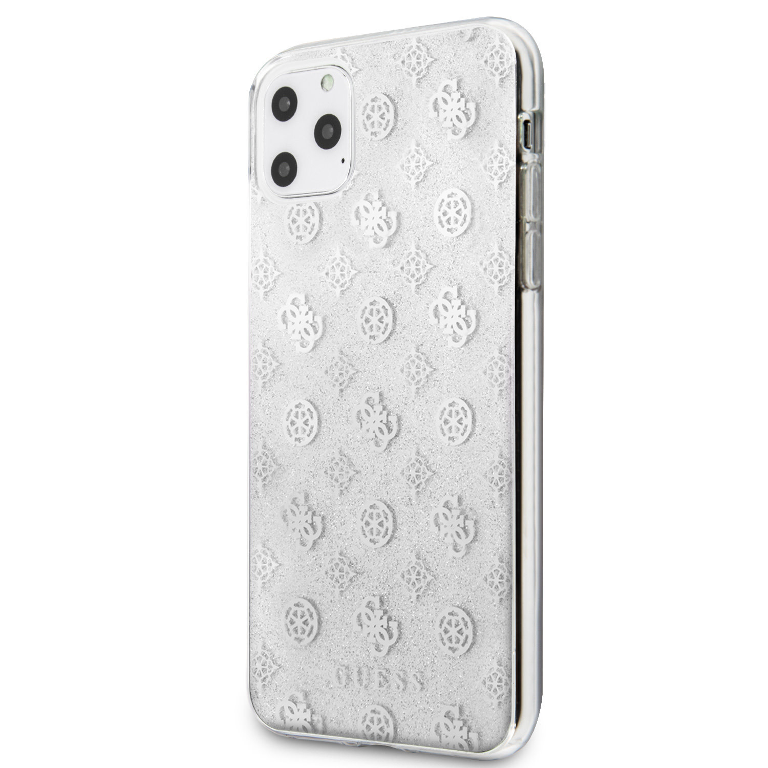 Husa Cover Guess Glitter Peony pentru iPhone 11 Pro Max Argintiu thumb