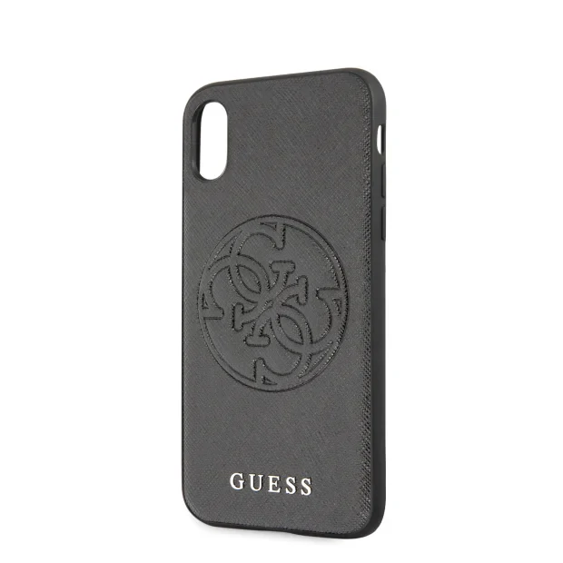 Husa Cover Guess Hard Saffiano pentru iPhone X/XS Negru