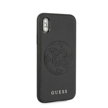 Husa Cover Guess Hard Saffiano pentru iPhone X/XS Negru