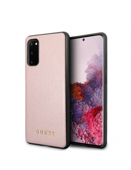 Husa Cover Guess Iridescent pentru Samsung Galaxy S20 Roz Auriu thumb