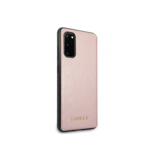 Husa Cover Guess Iridescent pentru Samsung Galaxy S20 Roz Auriu