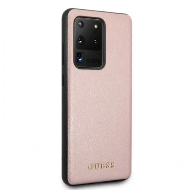 Husa Cover Guess Iridescent pentru Samsung Galaxy S20 Ultra Roz Auriu