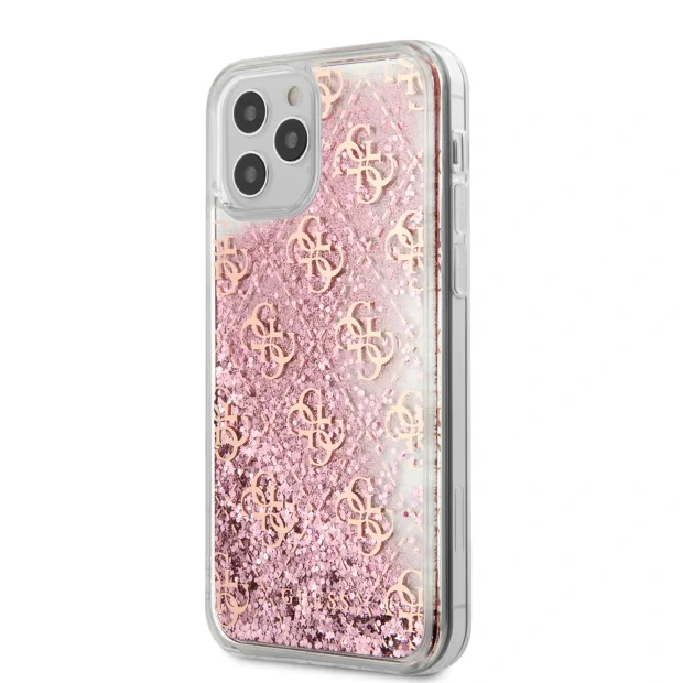 Husa Cover Guess Liquid Glitter pentru iPhone 12 Pro Max Pink