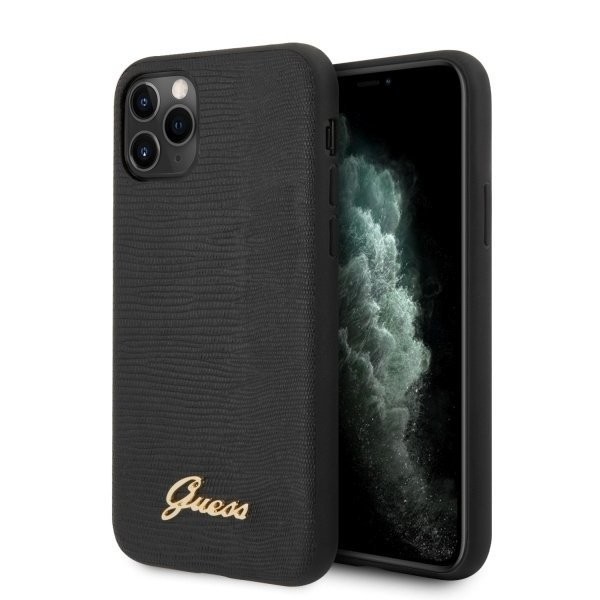 Husa Cover Guess Lizard Collection pentru iPhone 11 Pro Max Negru thumb