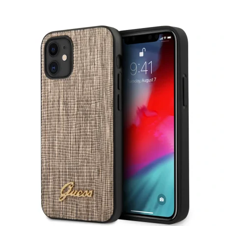 Husa Cover Guess Lizard Collection pentru iPhone 12 Mini Gold